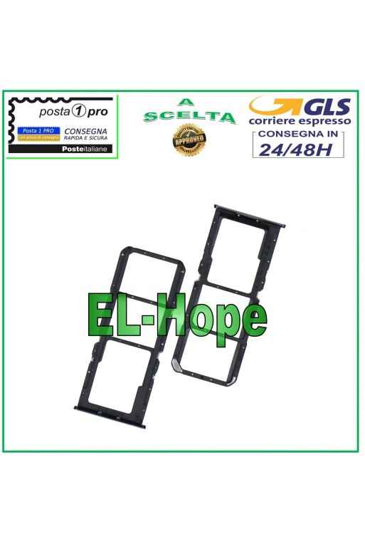 Slot Cart Fach Nano SIM Micro SD Karte OPPO A74 4G CPH2219 Gehäuse Silber