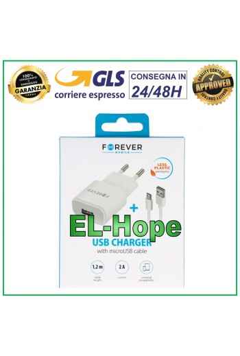 UNIVERSAL-REISEAKKU-LADEGERÄT FÜR TCL 5 V 10 W + MICRO-USB-KABEL 1,2 m WEISS