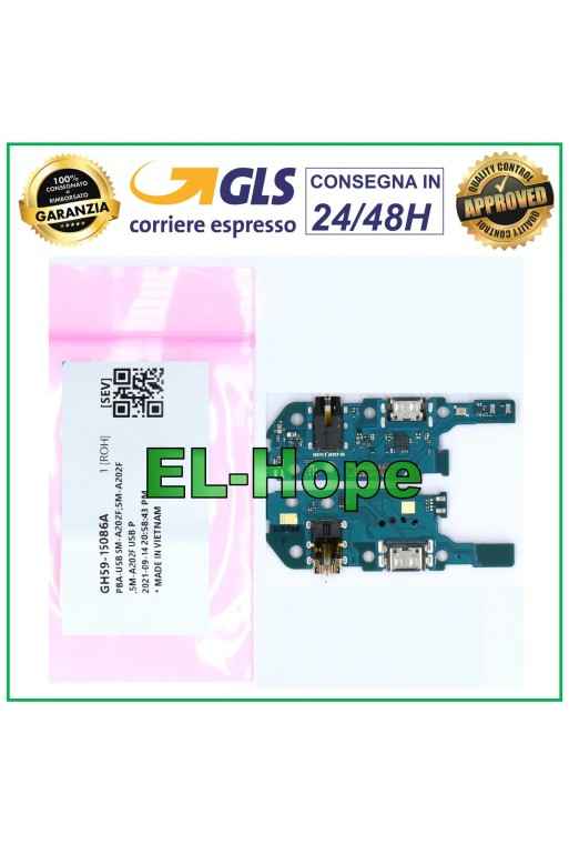 ORIGINAL DOCK-LADEANSCHLUSS 100% SERVICE SAMSUNG GALAXY A20E SM A202F