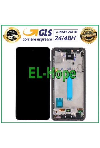 TFT-LCD-DISPLAY FÜR SAMSUNG GALAXY A52S 5G SM A528 A528B TOUCHSCREEN-RAHMEN SCHWARZ