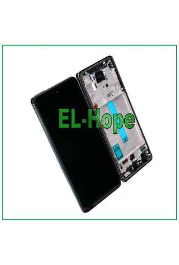 TFT-LCD-DISPLAY FÜR SAMSUNG GALAXY A52S 5G SM A528 A528B TOUCHSCREEN-RAHMEN SCHWARZ