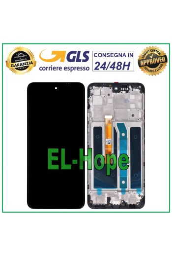 LCD-DISPLAY + RAHMEN FÜR LG K52 LMK520EMW LM-K520 LMW TOUCHSCREEN SCHWARZES GLAS